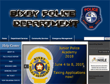 Tablet Screenshot of bixbypolice.org